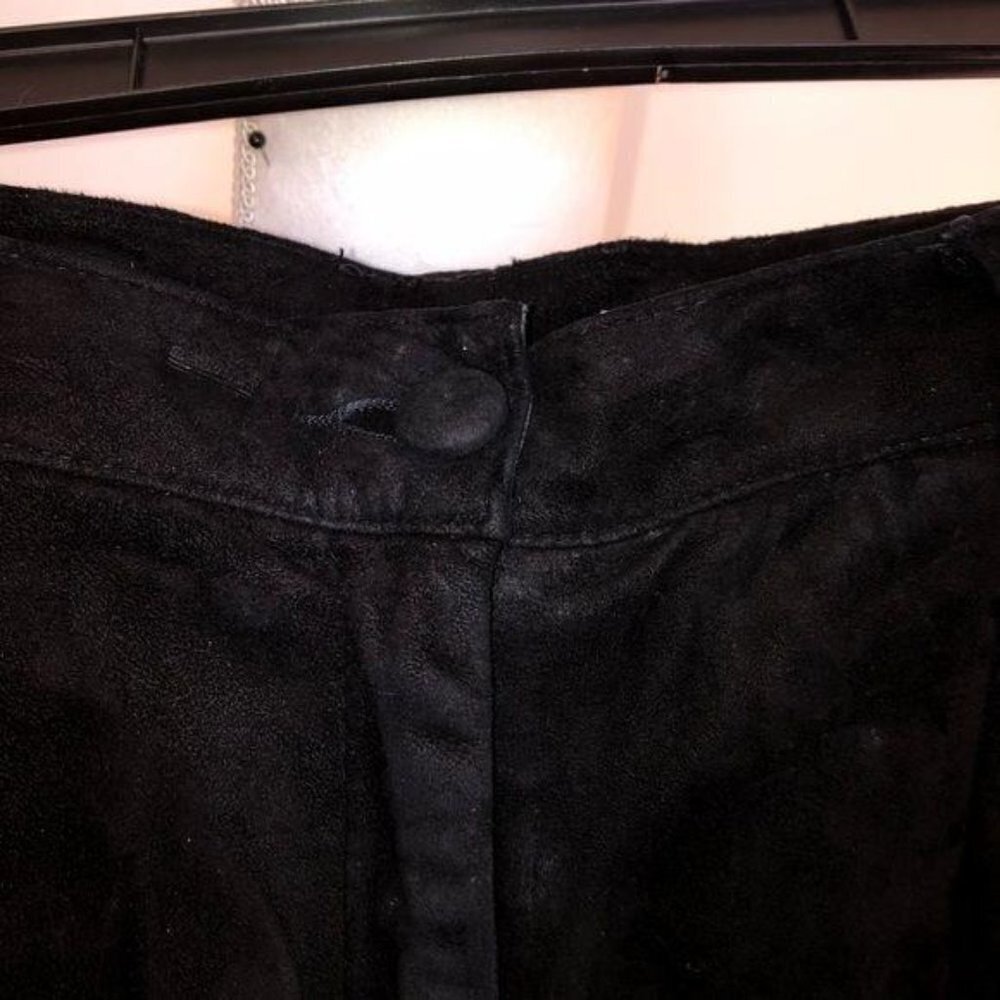 Erez Vintage Womens Shorts Size 8 Black Suede Leather Lined High Waisted USA - Picture 8 of 9